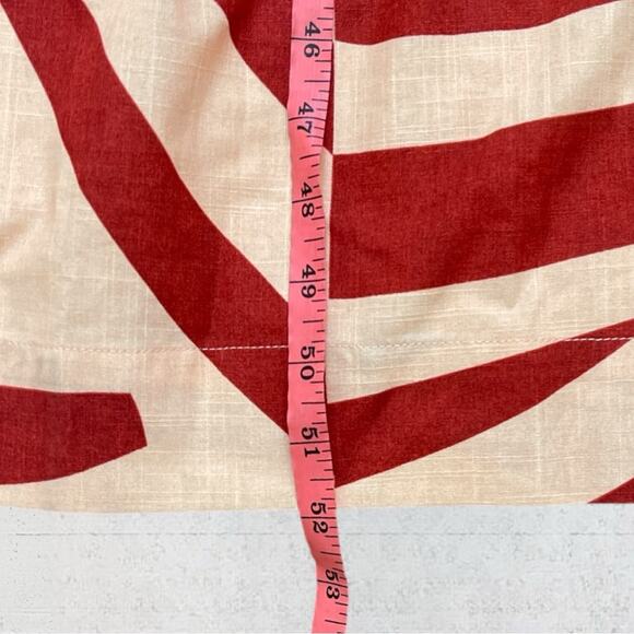 NWT Mon Renn Surreal Midi Dress Tropico Print Red Size Large Cotton Vacation - Picture 12 of 12